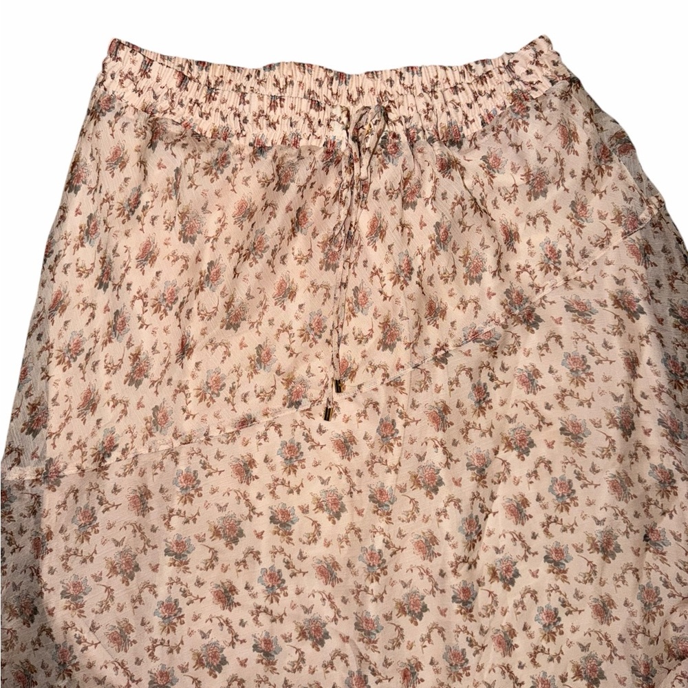 Polo Ralph Lauren Skirt Womens Sz 12 Pink Floral Asymmetric Lined Skirt - Picture 4 of 6